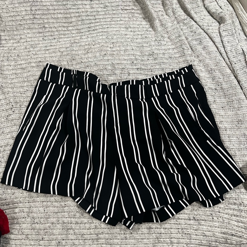 Torrid Black and White High Waist Women's Shorts